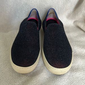 Rothy's The Sneaker in Metallic Lattice Stitch